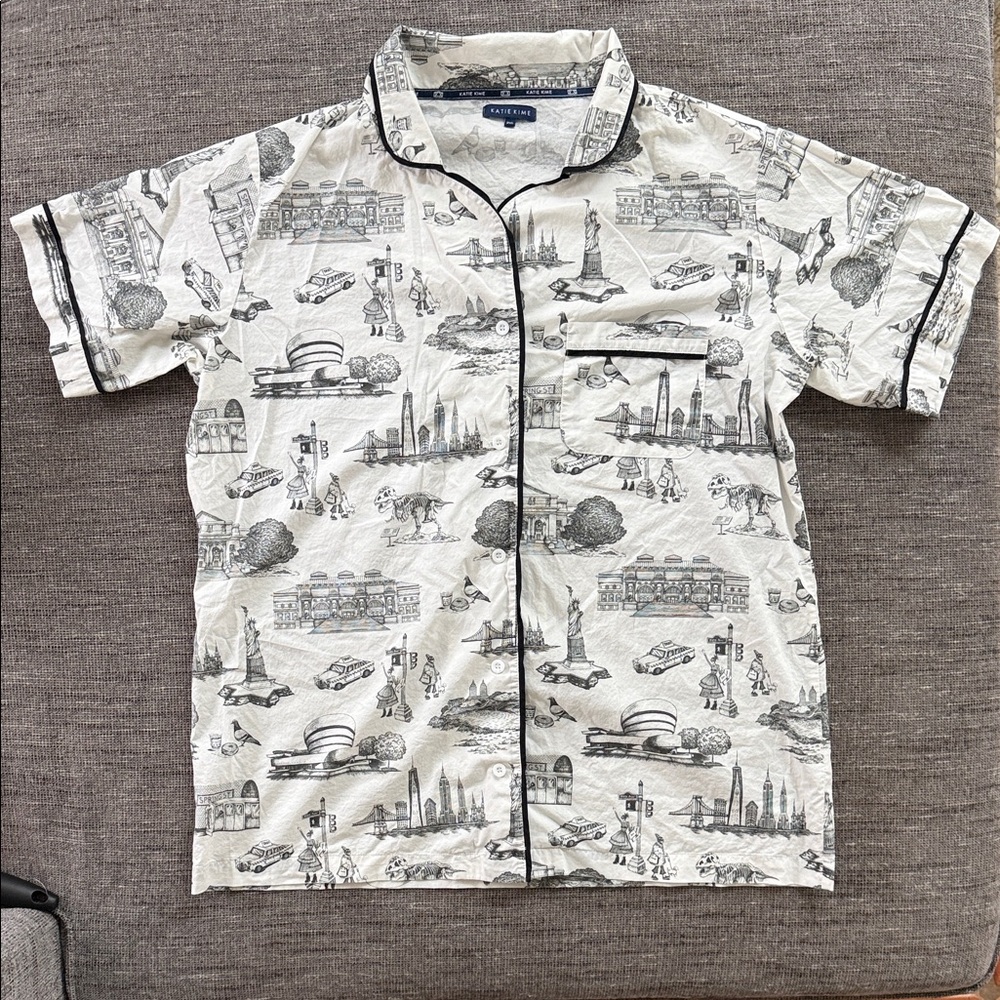 Katie Kime New York Toile Pajama Top